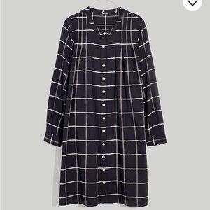 Madewell collarless cotton dress NWT